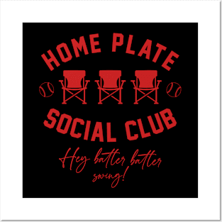 Home Plate Social Club, Midday, Softball Mom, Softball Dad, Softball Game Day, Softball Grandma, Softball Family Posters and Art